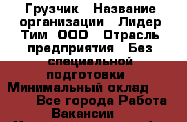 Грузчик › Название организации ­ Лидер Тим, ООО › Отрасль предприятия ­ Без специальной подготовки › Минимальный оклад ­ 19 000 - Все города Работа » Вакансии   . Калининградская обл.,Светловский городской округ 